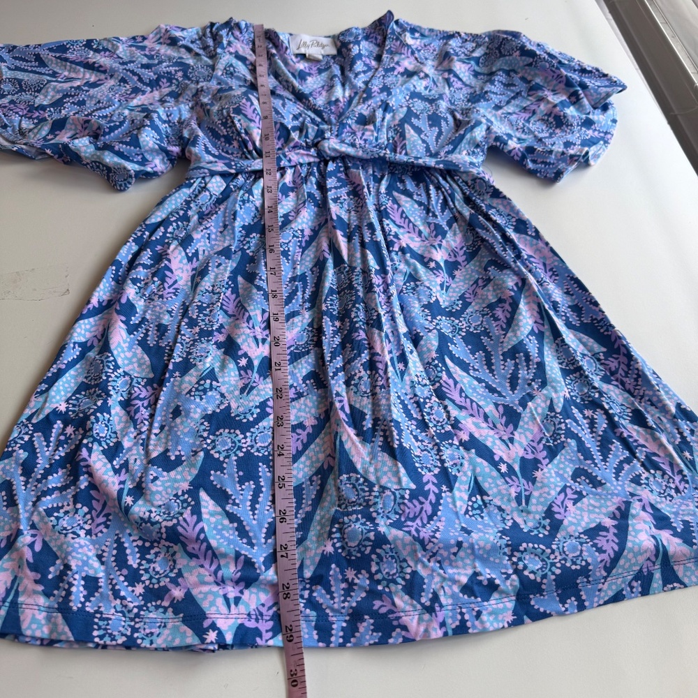 *Lily Pulitzer Womens Minka Blue Floral Skirted Romper XS - Picture 10 of 10